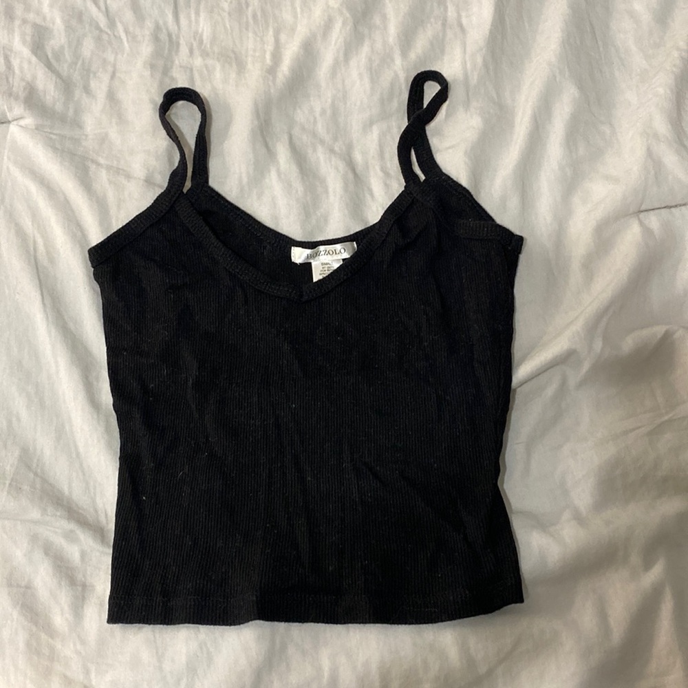 Black tank top crop. Size small